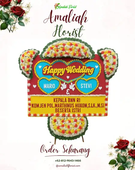 Papan Bunga Pernikahan Loyang